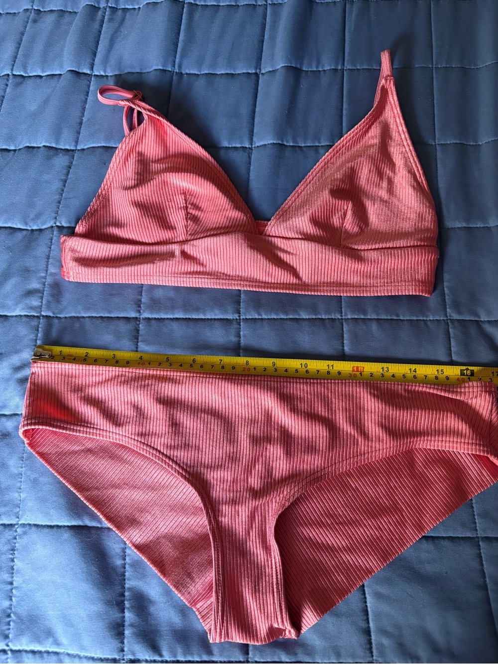 Vince Pink Ribbed Bikini Set - Picture 3 of 8